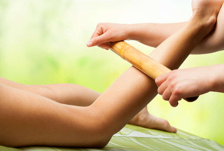 Bamboo massage is perfect for reducing cellulite and improving skin tone